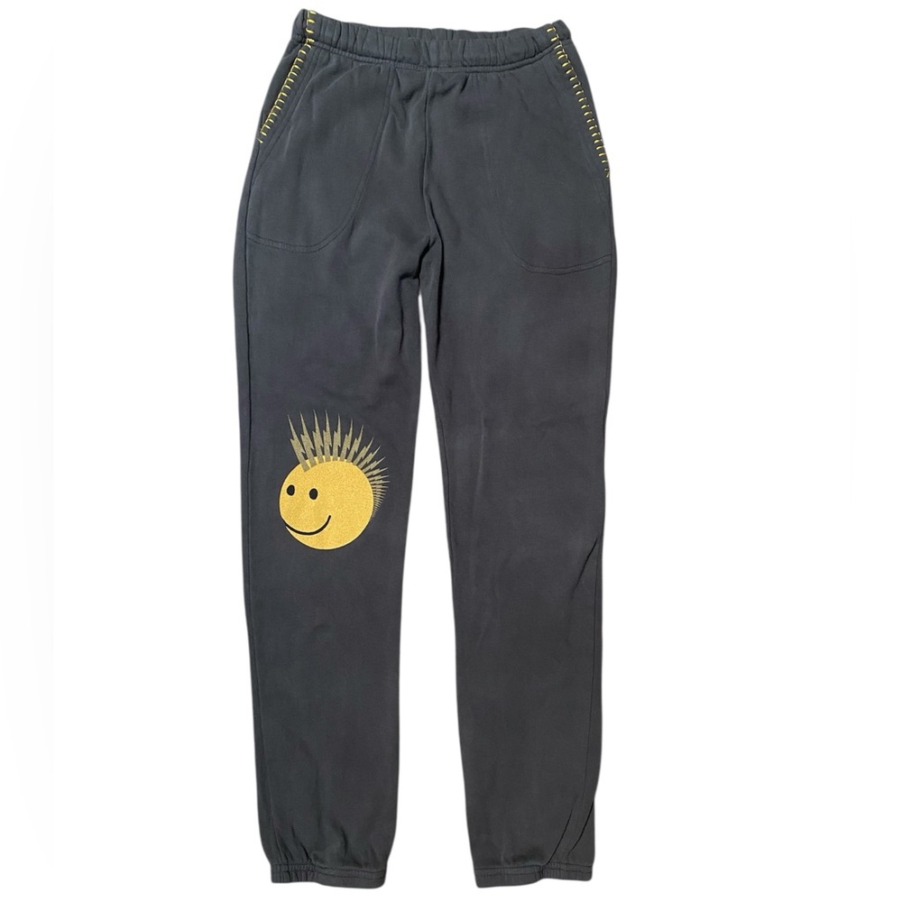 LAUREN MOSHI EMBROIDERED LIGHTNING BOLT HAPPY FACE JOGGER - Picture 4 of 10